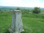 Northern trigpoint, looking towards Old Sarum